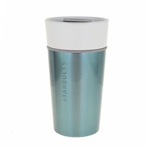 Rare Starbucks Hybrid Aqua Ceramic Stainless Steel Tumbler Travel Mug 12 OZ